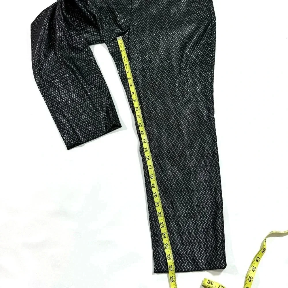 New White House Black Market The Slim Ankle Pants Metallic Black